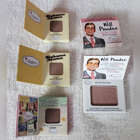 NEW Bundle of 4 theBalm Cosmetics Mini Eyeshadow Bronzer Blush Book Design - Picture 3 of 10